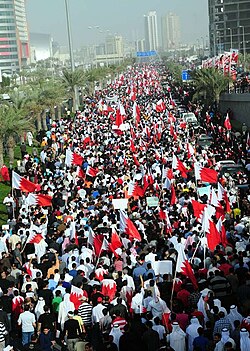 Bahraini protests against the ruling Al Khalifa family in 2011