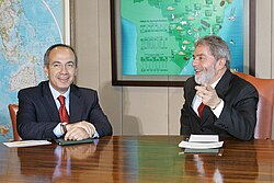 Felipe Calderón And Luiz Inácio Lula da Silva, President Of Brasil
