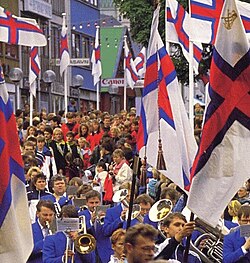 The annual Ólavsøka parade on 28 July 2005