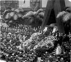 The state memorial ceremony with Rathenau's coffin in the Reichstag, 27 June 1922