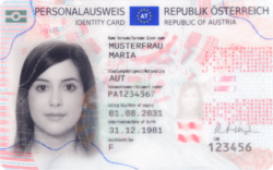 Austrian identity card