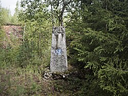 An old road sign of the King's Road between Perniö and Ekenäs in Finland