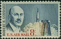 Robert H. Goddard on a 1964 stamp