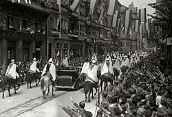 Franco arriving in San Sebastian in 1939