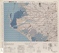 Map of northern Tainan and surrounding region (1944)