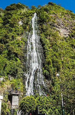 Cabellera de la Virgen waterfall in Baños de Agua Santa, Tungurahua Province