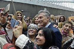 Mauricio Macri during the electoral campaign of 2017