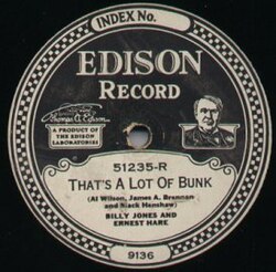 Edison Records Diamond Disc label, early 1920s. Edison Disc Records always ran at 80 rpm.