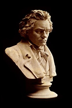 A bust of Beethoven by Hugo Hagen, 1892, Library of Congress in Washington, D.C.