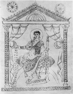 Portrait of Constantius II in Filocalus's Chronograph of 354