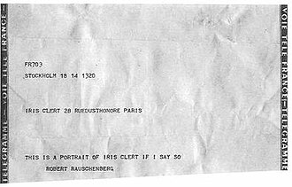 Robert Rauschenberg, Portrait of Iris Clert 1961
