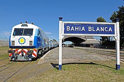 CNR CKD8 locomotive at Bahía Blanca Sud railway station
