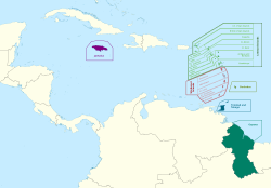 Member nations of Cricket West Indies, an Anglo-Caribbean team