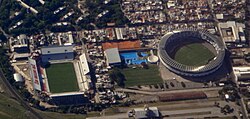 Libertadores de América and Presidente Perón stadiums in Avellaneda.