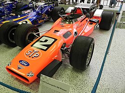 Mario Andretti's winning car at the 1969 Indianapolis 500.