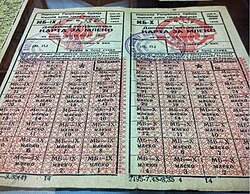 Yugoslav ration stamps for milk, 1950