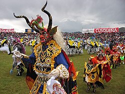 Diablada dancers in Puno, Peru.