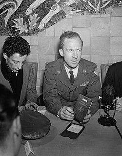 Garry Davis with his World Passport (January 9, 1957).