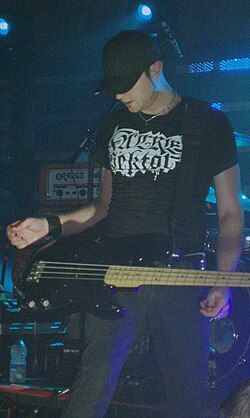Pendulum bassist Gareth McGrillen. The band blends electronic and rock elements.
