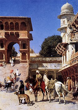 Weeks Edwin's painting Departure for the Hunt, c. 1885
