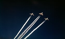 The RAF V bomber force was used to carry both conventional and nuclear bombs.