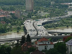 Barrandov Bridge, part of the Prague Inner Ring Road