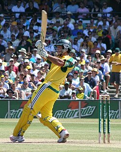 Ricky Ponting in Australia's away kit
