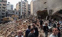Aftermath of the October 2024 Bachoura airstrike in central Beirut