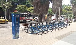 A station of EnCicla in Medellín