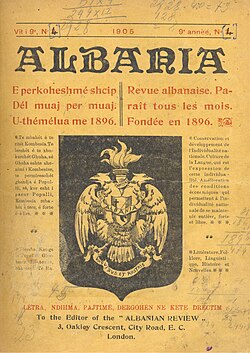 1905 issue of the magazine Albania, the most important Albanian periodical of the early 20th century