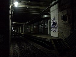 Alberti Norte station on Line A, closed in 1953.