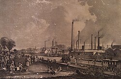 Charles Tennant's St. Rollox Chemical Works in 1831, then the biggest chemical enterprise in the world.