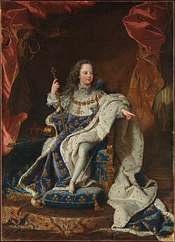 Louis XV as a child, by Hyacinthe Rigaud (1715)