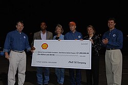 Presentation of Shell Oil Company contribution to National Fish and Wildlife Foundation at the Foundation's Celebrating the Great Outdoors fundraising event, 2005