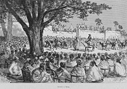 Arrival in Kong of Louis-Gustave Binger in 1892
