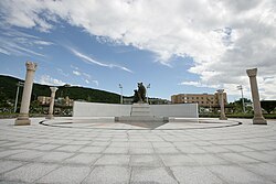 Jukjeon Campus has a bronze bear statue, Yongin