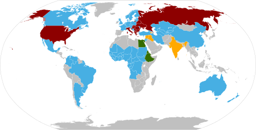 Countries that are covered by circumscriptions of Eastern Catholic particular churches