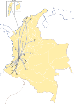 Map of domestic flights