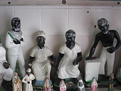Figurines of the pretos velhos ("old blacks"), one of the most popular spirit types in Umbanda