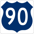 A US 90 shield used in Florida prior to 1993