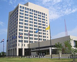 Missouri is the only state to have two main Federal Reserve Banks (Kansas City bank pictured).