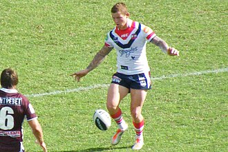 Carney playing for the Sydney Roosters.