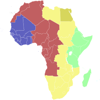 Time in Africa: Light Blue Cape Verde Time[a] (UTC−1) Blue Greenwich Mean Time (UTC) Red Central European TimeWest Africa Time (UTC+1)[b] Yellow Central Africa TimeEastern European TimeSouth African Standard Time (UTC+2) Ochre Egypt Standard Time (UTC+2) Egypt Summer Time (UTC+3) Green East Africa Time (UTC+3) Turquoise Mauritius Time[d]Seychelles Time[d] (UTC+4) a The islands of Cape Verde lie west of the African mainland. b In September 2026, Morocco will switch permanently to Greenwich Mean Time. d Mauritius and the Seychelles lie to the east and northeast of Madagascar, respectively.