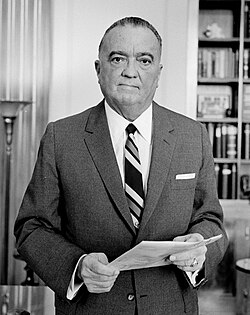 J. Edgar Hoover, FBI director from 1924 to 1972
