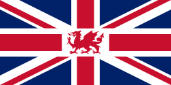 One suggested redesign of the Union Jack with the red dragon from the flag of Wales added in the centre