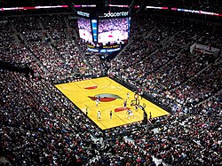 The Moda Center (formerly the Rose Garden) during a Portland Trail Blazers game