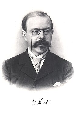 German scientist Walther Nernst portrait in the 1910s.