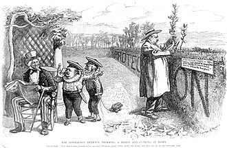 Cleveland portrayed as a tariff reformer