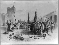 Santo Domingo City; watercolor by James E. Taylor, 1871