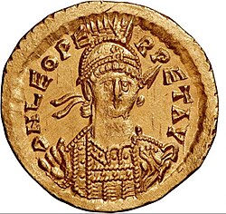 Solidus of Leo I from 457 the first year of his reign